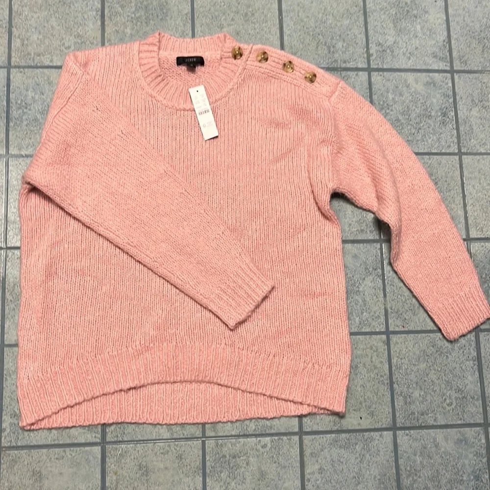 J. Crew pink alpaca wool sweater NWT